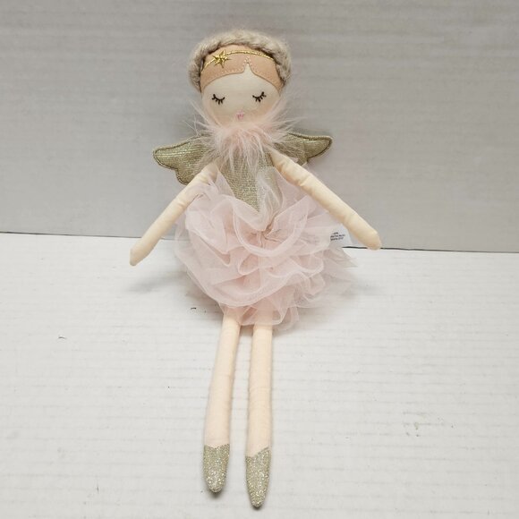 Mon Ami Designs Anna Angel Grace Soft Pink Gold Plush Decor Tree Sitter Doll - Picture 1 of 8